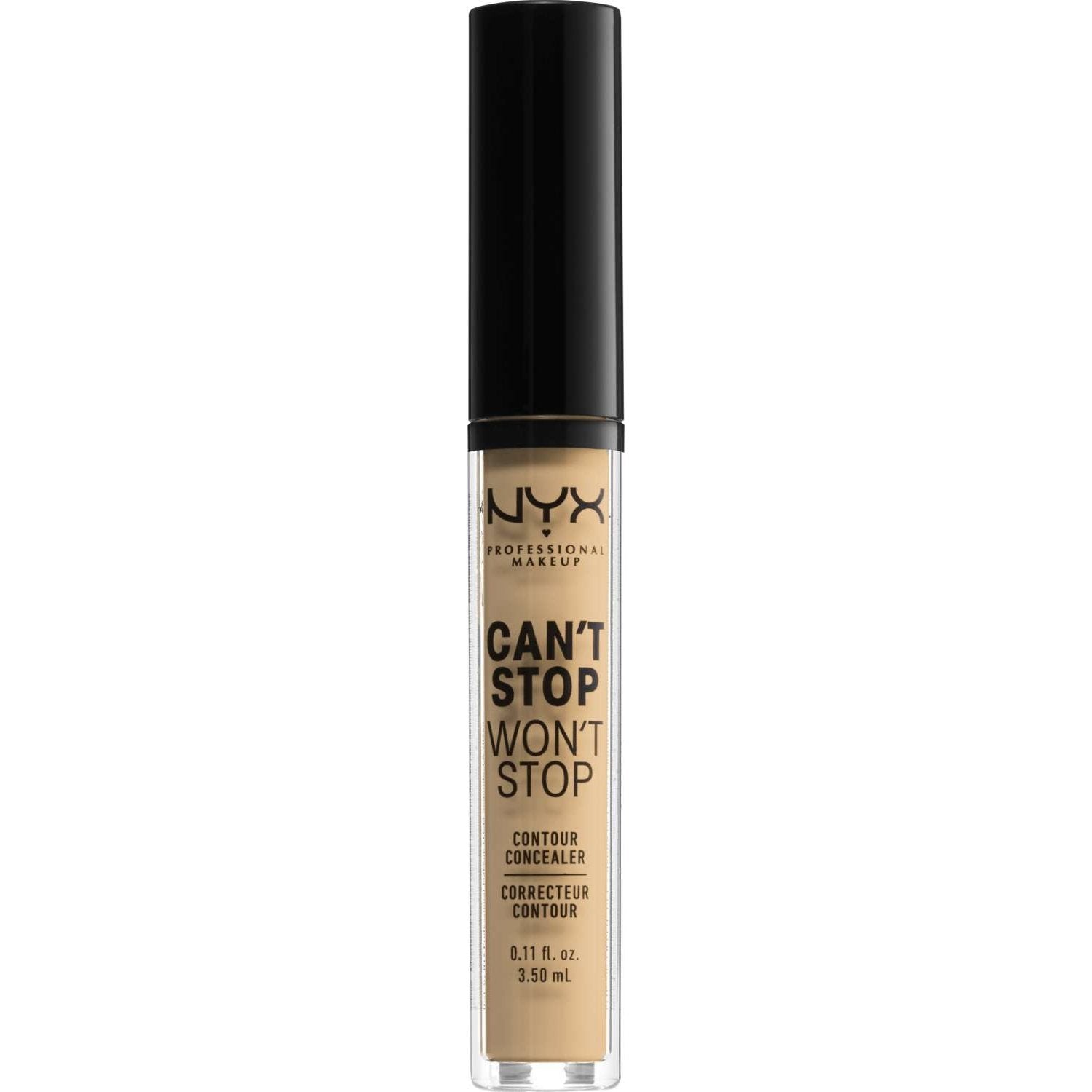 NYX  Cant Stop Wont Stop Contour Concealer 8 - True Beige 0.11 Fl Oz