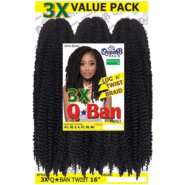 Synthetic Queen B 3X Q-Ban Twist Color #2