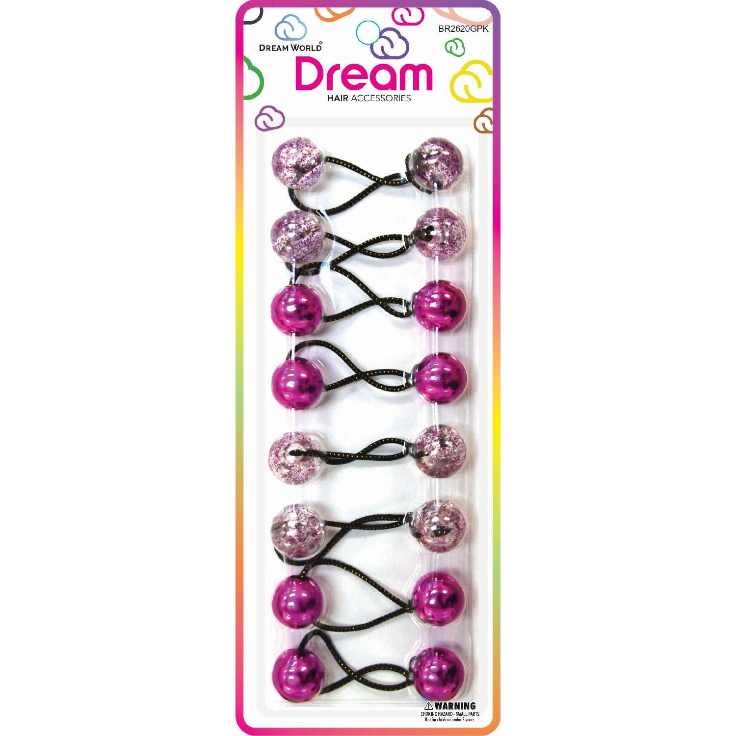 Chloe Bead 2200 Round Glitter Purple Assort