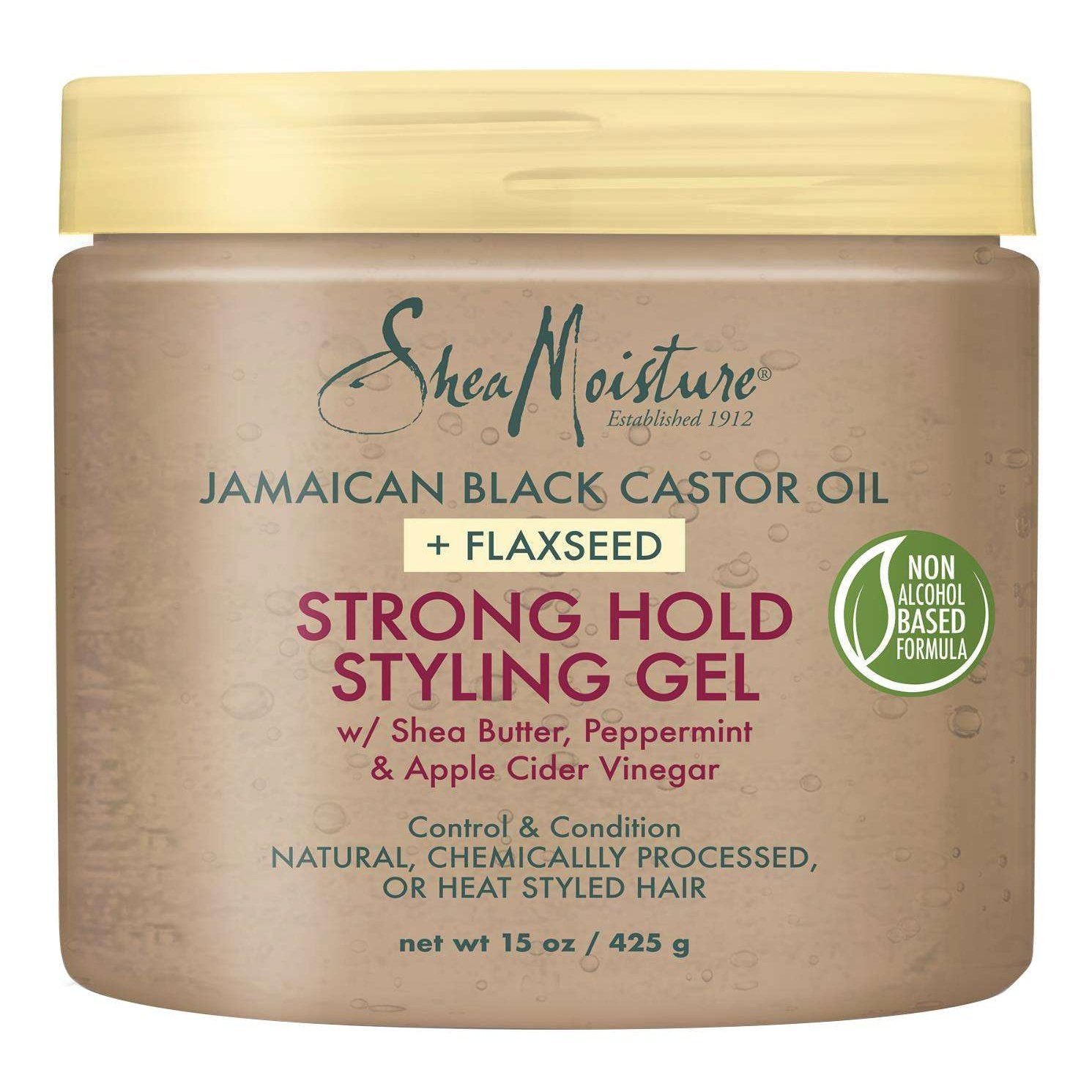 Shea Moisture Jamaican Black Castor Oil  Flaxseed Strong Hold Styling Gel